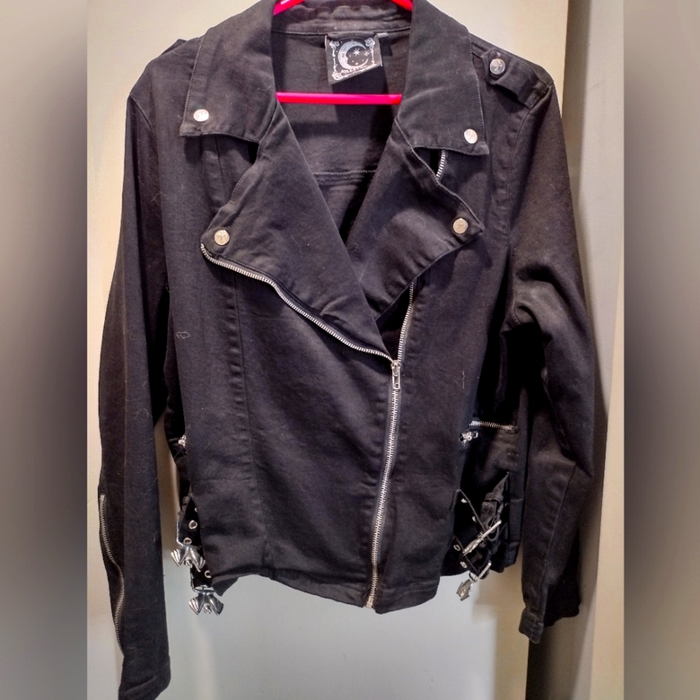 Killstar bat buckle zipper goth jacket